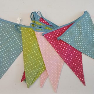Coloured spots bunting