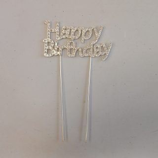 Happy Birthday Cake Topper (Sparkly)